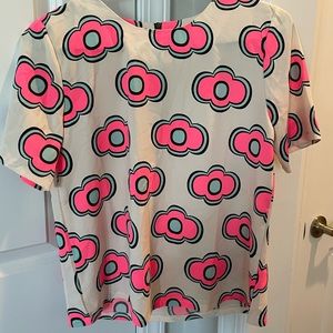 Spring blouse, lightweight. Happy cheerful colors. Back zipper. Size Small